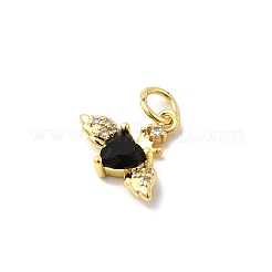 Brass Micro Pave Cubic Zirconia Pendants&nbsp;KK-D009-02G