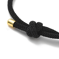 Adjustable Nylon Round Milan Cord Slider Bracelet Making&nbsp;FB-H001-01G-15