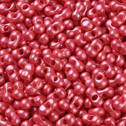 ガラスシードビーズ  不透明色の光沢  ピーナッツ  ファイヤーブリック  5~6x2.5~3x3~3.5mm  穴：1~1.2mm  約5000個/ポンド&nbsp;SEED-L011-04A-08