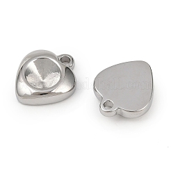304 Stainless Steel Pendant Cabochon Settings&nbsp;STAS-L022-534P