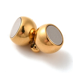 イオンプレーティング(IP) 304ステンレススチール製マグネット留め具  18KGP本金メッキ  17.5x8mm  穴：1mm&nbsp;X-STAS-E108-39G