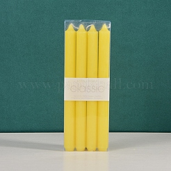 パラフィンキャンドル  ストリップ型無煙キャンドル  結婚式のための装飾  パーティー  きいろ  247x21mm  4個/セット&nbsp;DIY-D027-09C