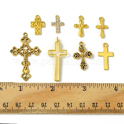 合金ペンダント  ラインストーン付き  クロスチャーム  ミックスカラー  16~43.5x10~26x1.5~3mm  穴：1~2mm  60個/箱&nbsp;FIND-FS0001-99