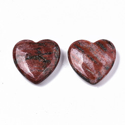 Natural Red Sesame Jasper Heart Love Stone&nbsp;G-S364-066