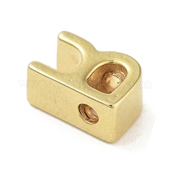 304ステンレスペンダント  24KGP本金メッキ  文字r  8x5x4mm  穴：1.6mm&nbsp;STAS-S137-01G-R