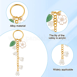 Alloy Enamel & Acrylic & Lampwork Keychain&nbsp;KEYC-HY00001