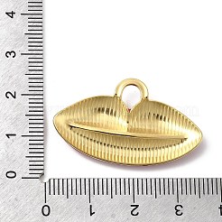 304ステンレススチールエナメルペンダント  唇のチャーム  イオンプレーティング（ip）  18KGP本金メッキ  20.5x34x3.5mm  穴：5.5x4.3mm&nbsp;STAS-P427-01G