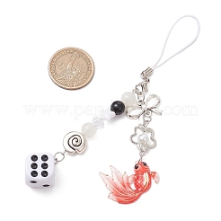 2Pcs Acrylic Gemtone Plastic Phone Hand Strap Chains&nbsp;HJEW-JM03025-02