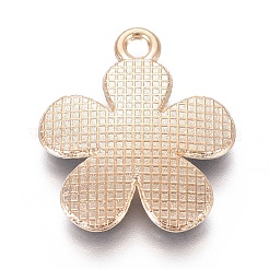 合金ペンダント  エナメル  花  ライトゴールド  ダークシーグリーン  21x18x3mm  穴：1.8mm&nbsp;PALLOY-I166-13KCG-E