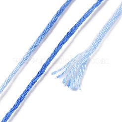 10かせ 6層ポリエステル刺繍フロス  クロスステッチの糸  セグメント染め  ドジャーブルー  0.5mm  約8.75ヤード（8m）/かせ&nbsp;OCOR-K006-A49
