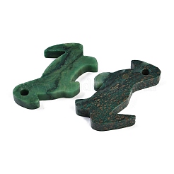 天然＆合成混合原石のペンダント  恐竜のチャーム  50x40x6.5mm  穴：4mm&nbsp;G-C157-03
