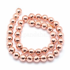 Electroplate Non-magnetic Synthetic Hematite Beads Strands&nbsp;G-L485-02B-RG