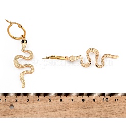 合金フープピアス  ヘビ  ライトゴールド  67x18.5mm&nbsp;LS-EJEW-R021-04KCG-03