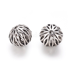 Tibetan Style Hollow Beads&nbsp;TIBEB-E008-AS