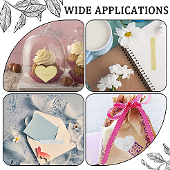 20 Sheets 2 Colors Heart & Rectangle Paper Self-Adhesive Embossed Stickers&nbsp;DIY-CP0010-59