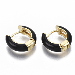 Brass Huggie Hoop Earrings&nbsp;EJEW-S209-01A