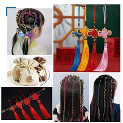 12 Rolls 12 Colors Nylon Satin Rattail Cords&nbsp;NWIR-SZ0001-03