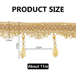 Polyester Braided Tassel Lace Trim Ribbons&nbsp;DIY-WH0308-536