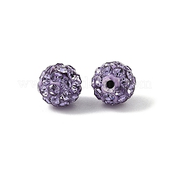 Polymer Clay Rhinestone Beads&nbsp;RB-H284-6MM-Half-371