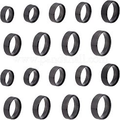 18Pcs 9 Size 201 Stainless Steel Plain Band Ring for Men Women&nbsp;RJEW-DC0001-07A