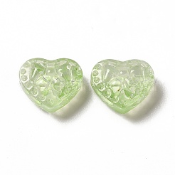 Spray Painted Transparent Glass Beads&nbsp;GLAA-J102-06