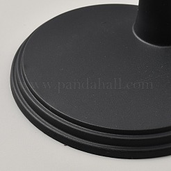 304ステンレススチール製高さ調節可能な人形スタンド  プラスチックシャーシ付き  ブラック  8.7x9.9x18cm&nbsp;FIND-WH0260-44A-01