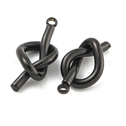 304ステンレスペンダント  ノットチャーム  ブラック  19x9x5mm  穴：1.4mm&nbsp;STAS-K290-01EB
