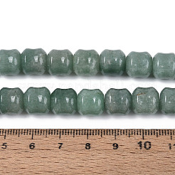 天然石グリーンアベンチュリンビーズ連売り  コラム  9.5~10.5x9.5~10.5mm  穴：0.7~0.8mm  約38~40個/連  15.35~15.94インチ（39~40.5cm）&nbsp;G-N353-06A-11