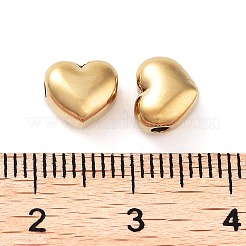 304ステンレススチールチャーム  ハートチャーム  14KGP本金メッキ  6.8x7.5x5mm  穴：1.8mm&nbsp;STAS-L022-285G-A