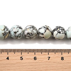 合成ターコイズビーズ連売り  染め  ラウンド  甘露  10~11mm  穴：1mm  約42~44個/連  15.16~~15.55''(38.5~39.5cm)&nbsp;G-F791-D01-01A