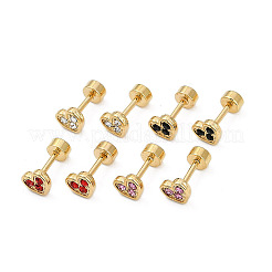 Heart Rhinestone Ear Fake Plugs&nbsp;EJEW-H105-26G