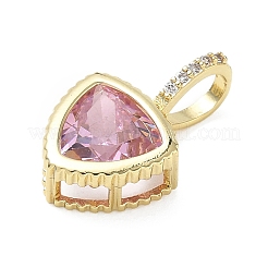 Brass Pave Cubic Zirconia Pendants&nbsp;CU-CBA6980-01G