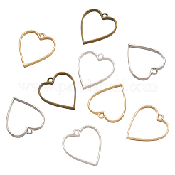 Rack Plating Alloy Open Back Bezel Pendants&nbsp;PALLOY-TA0001-28