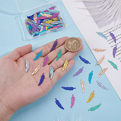 90Pcs 9 Colors Stainless Steel Pendants&nbsp;STAS-GA0002-01