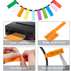 20 Sheets 10 Colors PVC Self-Adhesive Identification Cable Label Pasters&nbsp;DIY-CP0007-31