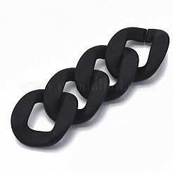 Opaque Spray Painted Acrylic Linking Rings&nbsp;OACR-S021-63A-C01