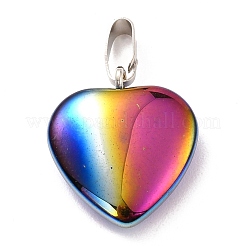 Electroplate Non-magnetic Synthetic Hematite Pendants&nbsp;G-I315-01C