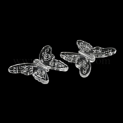 透明なアクリルパーツ  透明  蝶  25x35x3mm  穴：1.6mm&nbsp;TACR-D014-01A