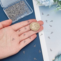 200Pcs 304 Stainless Steel Screw Eye Pin Peg Bails&nbsp;STAS-LP0001-19