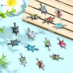 20Pcs 10 Colors Alloy Enamel Connector Charms&nbsp;ENAM-YW0008-59