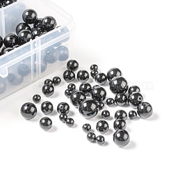 340Pcs 4 Sizes Natural Black Tourmaline Beads&nbsp;G-LS0001-25