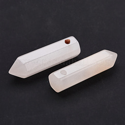 ナチュラルピンクアベンチュリンポインテッドペンダント  多面カット  弾丸  30~33x8~9mm  穴：1.4~1.6mm&nbsp;G-D460-01I