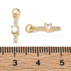 SHEGRACE Brass Micro Pave Cubic Zirconia Pendants&nbsp;XGRQ3D287-510G