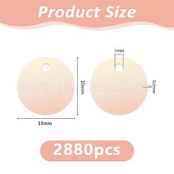 装飾アクセサリー2880個  PVCプラスチック製のスパンコール/スパンコールペンダント  フラットラウンド  クリアAB  10x0.2mm  穴：1.4mm&nbsp;KY-DC0001-48C