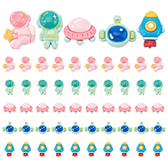 50Pcs 5 Styles Space Theme Opaque Resin Decoden Cabochons&nbsp;RESI-PH0002-20