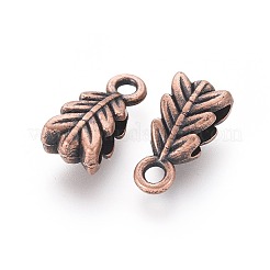 チベットのスタイルペンダントベイル  カドミウムフリー＆ニッケルフリー＆鉛フリー  赤銅鉱  14x6.5x4.5mm  穴：2mm&nbsp;LS-RLF11056Y-NF