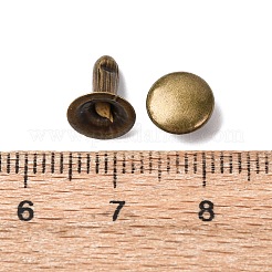 Puレザーバッグハンドル  鉄のリベットで  財布ハンドル用バッグ作り用品  ブラウン  60x1.85x0.35cm  穴：3mm&nbsp;LS-FIND-I010-05B