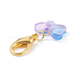 Colorful Butterfly Glass Pendant Decorations&nbsp;HJEW-JM00799