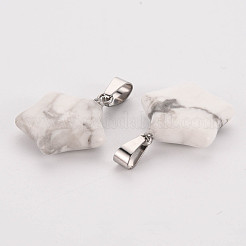Star Natural Howlite Pendants&nbsp;G-Q367-18