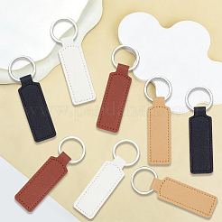 24Pcs 4 Colors PU Leather Keychains&nbsp;KEYC-SC0002-17